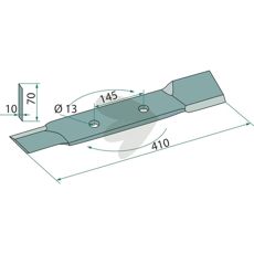 Knife Right, Fits: Roller c-c 145mm