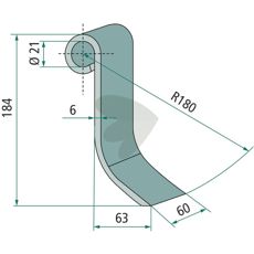 Blade 184X60mm 8270479