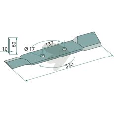 Knife left, Fits: Rll, C-C 137mm