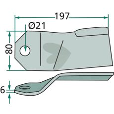 Knife thickness = 6 mm