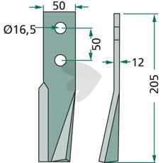 Rotary knife right - 51916500