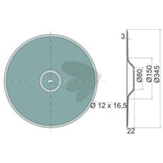 Disc blade John Deere etc. N283805