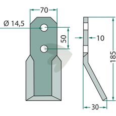 Rotary knife Pegoraro 50mm