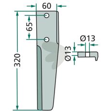 Rotary harrow tooth Schmotzer, Breviglieri