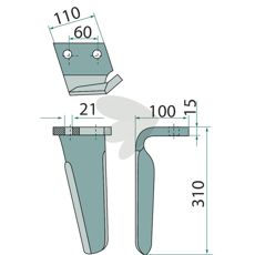 Rotor Harrow Tooth Right - Fe7U00033