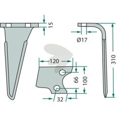 Rotary Harrow Tine Frandent, Perugini