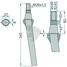 Rotary harrow tooth Sovema