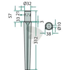 Rotary harrow tooth Ceccato