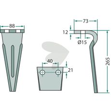 Rotary harrow tooth Roteritalia, Forg - Roteritalia