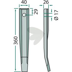 Pendulum harrow tooth