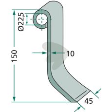 Tiller Blade Stoll 150X45mm 8308026