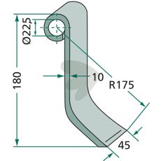 Tiller Blade Stoll 180mm 4808026