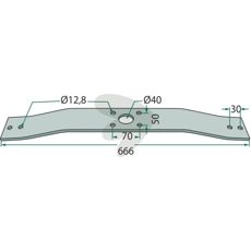 Blade holder thickness = 8 mm