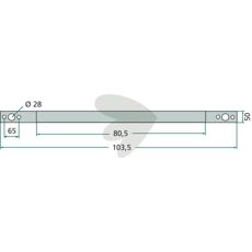 Cutting edge for grass John Deere etc. 103.5mm AZ53905