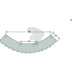 Saw blade left