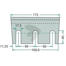 Knife for grass, hard coating - Z49622
