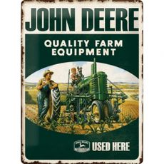 Sign John Deere 30x40 cm Quality Farm Equipment
