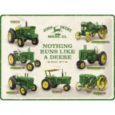 Sign John Deere 30x40 cm - Nothing runs like a Deere