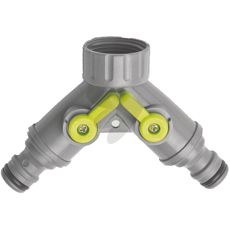 Faucet connection 2-way with shut-off valves