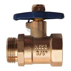 Ball valve MALE G3/4" x FEMALE G3/4", short handle Watering device with ball valve behind the handle