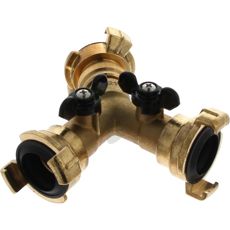 3-way Distributor with Ball Valve, with Couplings