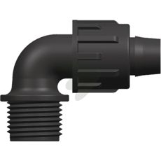 Elbow pipe screw coupling 16 x 3/4"