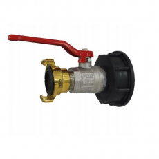 IBC Adapter S60x6 with Claw Coupling and ball valve 3/4