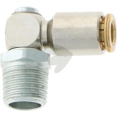 Swivel joint with plug connection, brass 9 mm