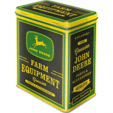 John Deere tin can 1.3L, ideal for storage and as a collectible.