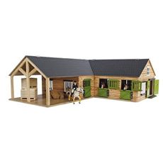 Stable with 2 stalls and storage 1:24