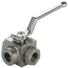 3-way ball valve BSP 3/8"