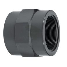 Socket with adhesive socket x internal thread, with octagon, PVC-U