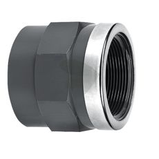 Sleeve with adhesive sleeve x internal thread, with octagon, PVC-U