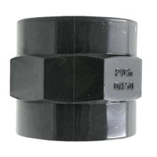 Socket with 2x internal threads, PVC-U