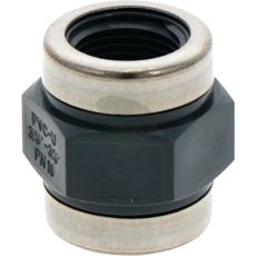 Socket with 2x internal threads, PVC-U