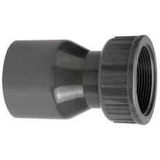 2/3 screw coupling with 1x adhesive sleeve and 1x screw coupling, PVC-U