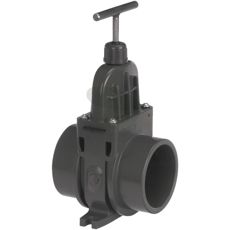 Non-return valve with 2x adhesive sleeve, PVC-U