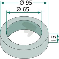 Spacer 15X95mm Material GG 20