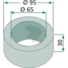 Spacer 95X35mm Material GG 20