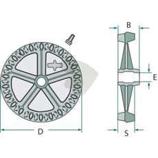 Crosskill ring D (mm) 440 S (mm) 80 Round axis