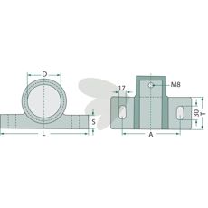 Slide bearing for mounting on shafts  50