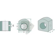 Bearing insert for shaft Ø 50
