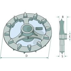 Crosskill ring D (mm) 410, S (mm) 70 11136