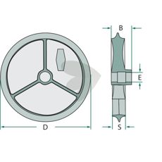 Cambridge ring D mm 505, Smm 80, E mm 70, B mm 99