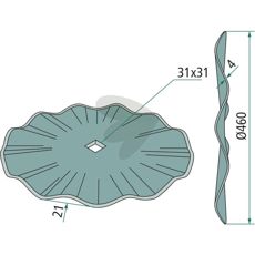 Cutter disc Corrugated,  460 X 4 Mm