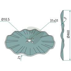 Cutter disc Corrugated,  460 X 5 Mm