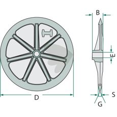 Packing ring 900mm Hub on one side