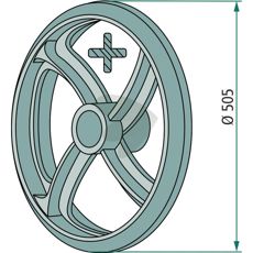 Cambridge ring Ø (mm) 505, Hub width (mm) 100