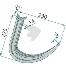 Gripping tooth 18230
