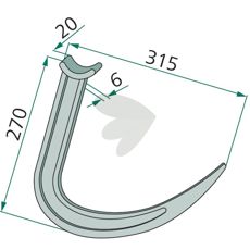 Gripping tooth 18270